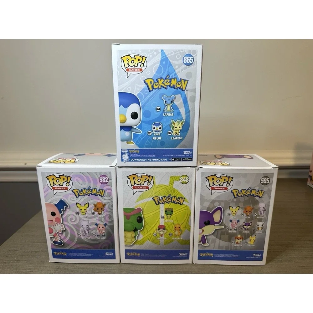 Funko Pop! Vinyl: Pokémon - Piplup / Caterpie / Rattata / Mr. Mime Lot